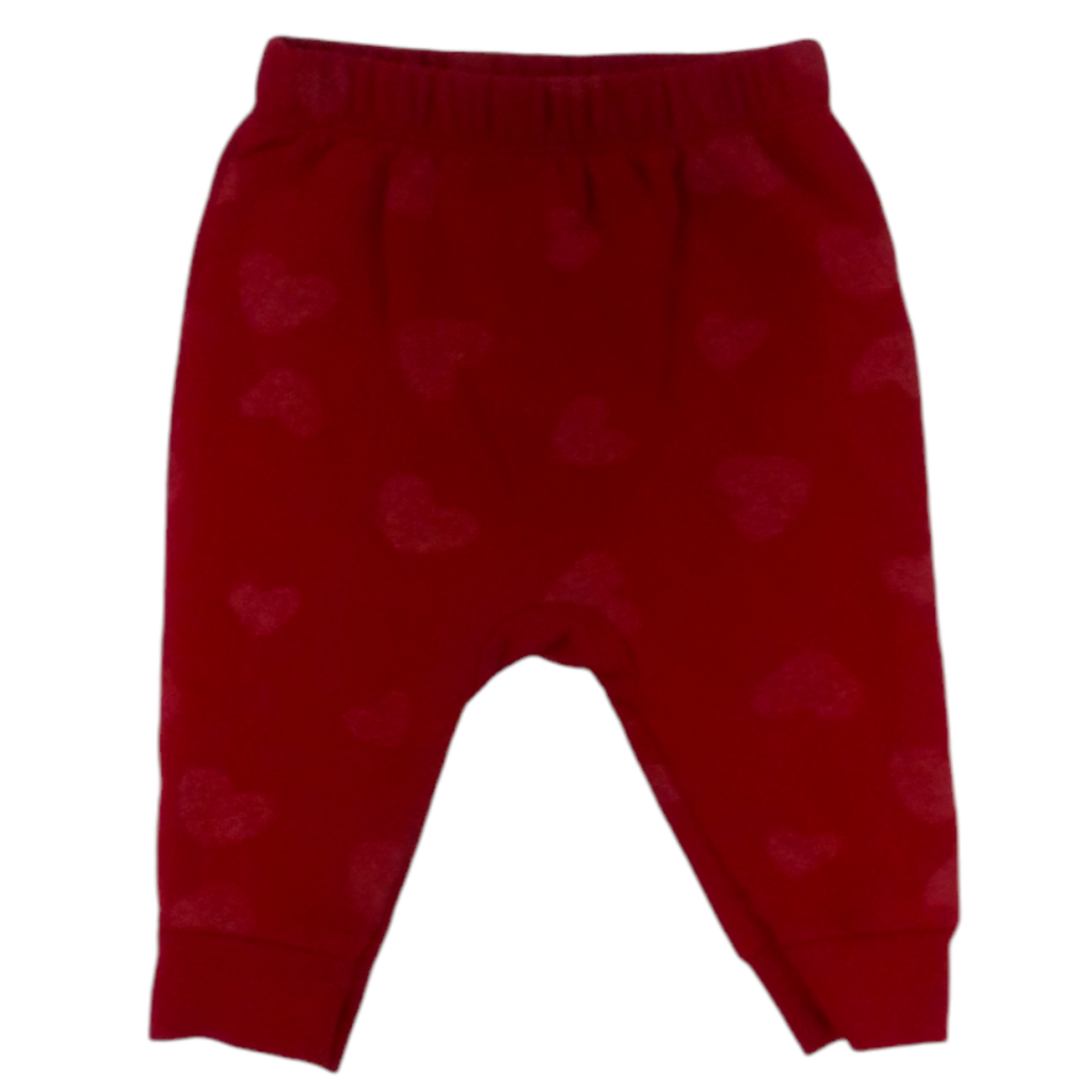 Pants (Red/Hearts), Girl, Size: 3/6m