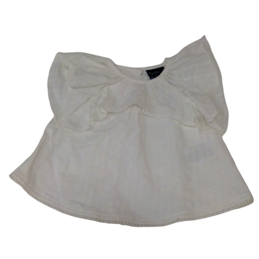 Shirt: White, Girl, Size: 3/6m