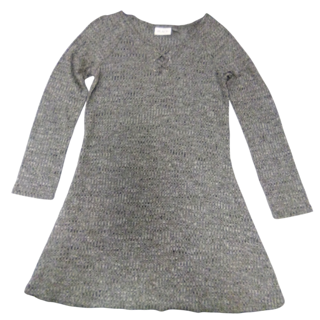 Long Sleeve Dress: Grey, Girl, Size: 14