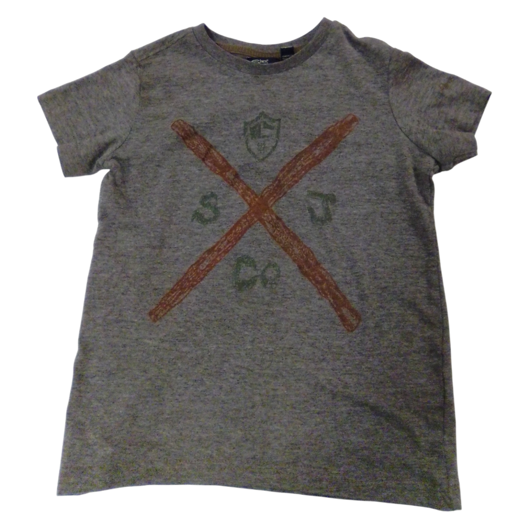 Shirt: Grey, Boy, Size: 6