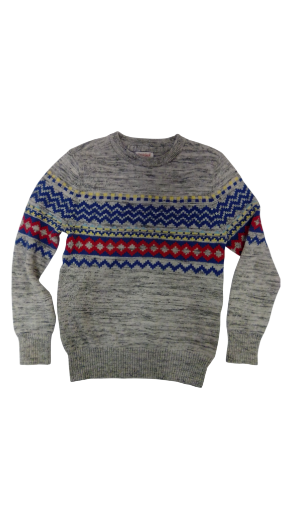 Sweater: Grey/Blue/Red/, Girl, Size: 8