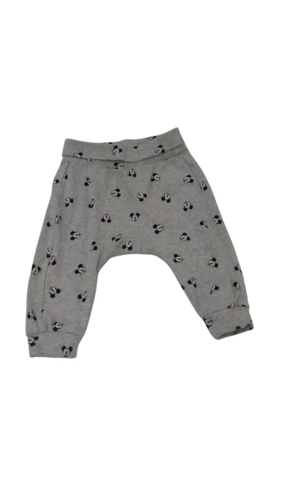 Pants: Gray Micky Mouse, Boy, Size: 6/9m