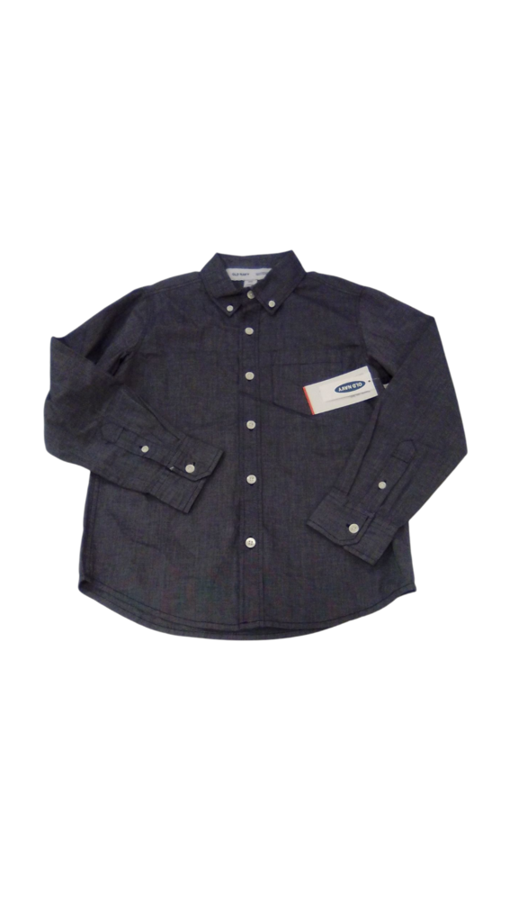 Long Sleeve Shirt: Denim, Boy, Size: 8