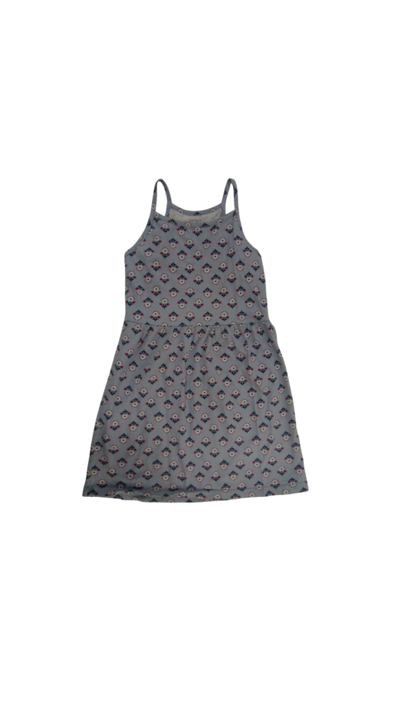 Dress: Blue Floral Tank, Girl, Size: 5