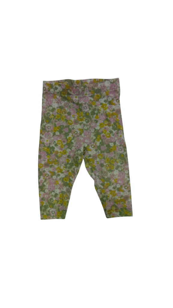 Leggings: Pink Floral, Girl, Size: 6m
