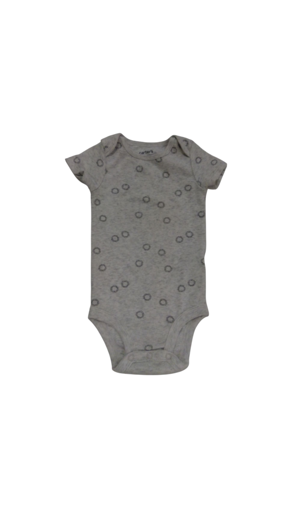 Onesie: Gray W Circles, Boy, Size: 3/6m