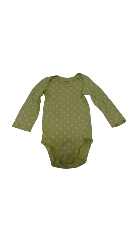 Long Sleeve Onesie:GR/Spo, Girl, Size: 6/9m