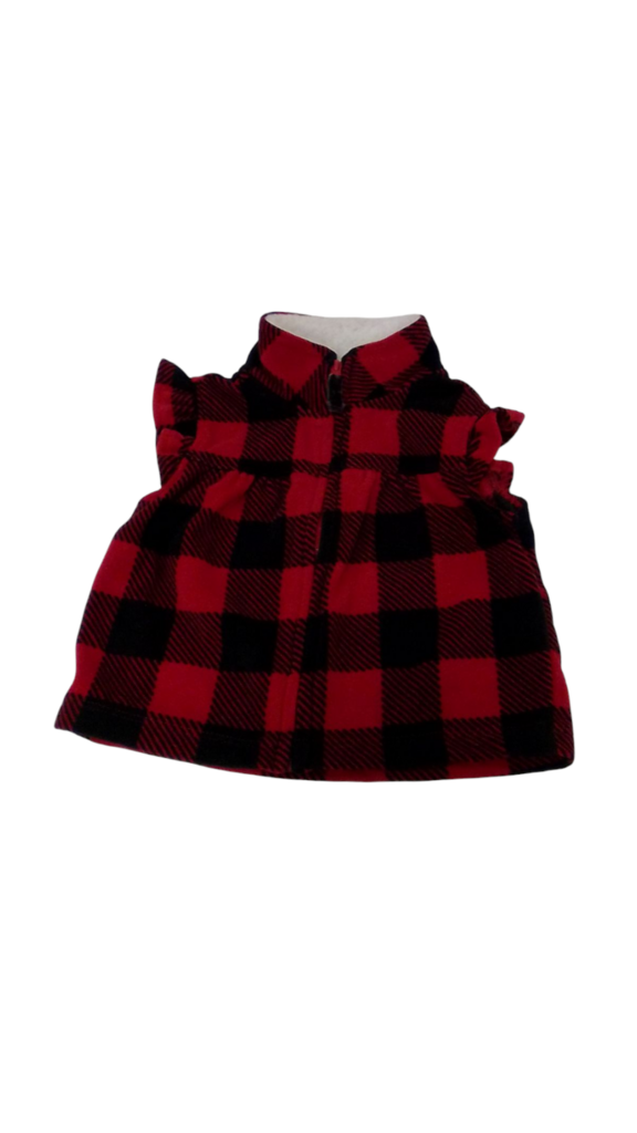 Vest: Plaid, Girl, Size: 6m