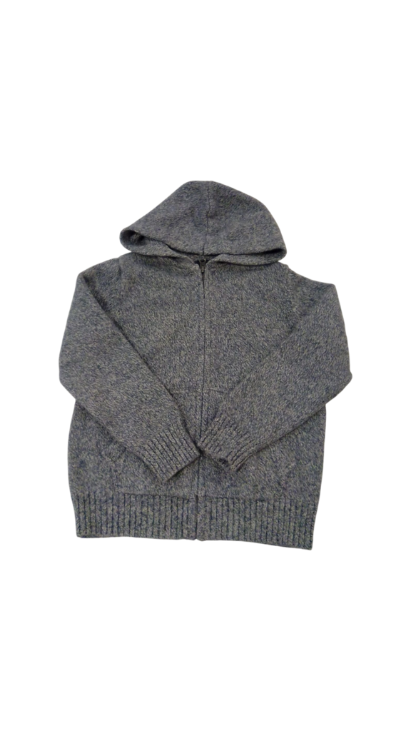 Zip-Up: Blue/White Knit, Boy, Size: 8