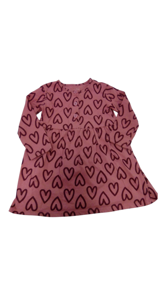 Long Sleeve Dress: Hearts, Girl, Size: 4t