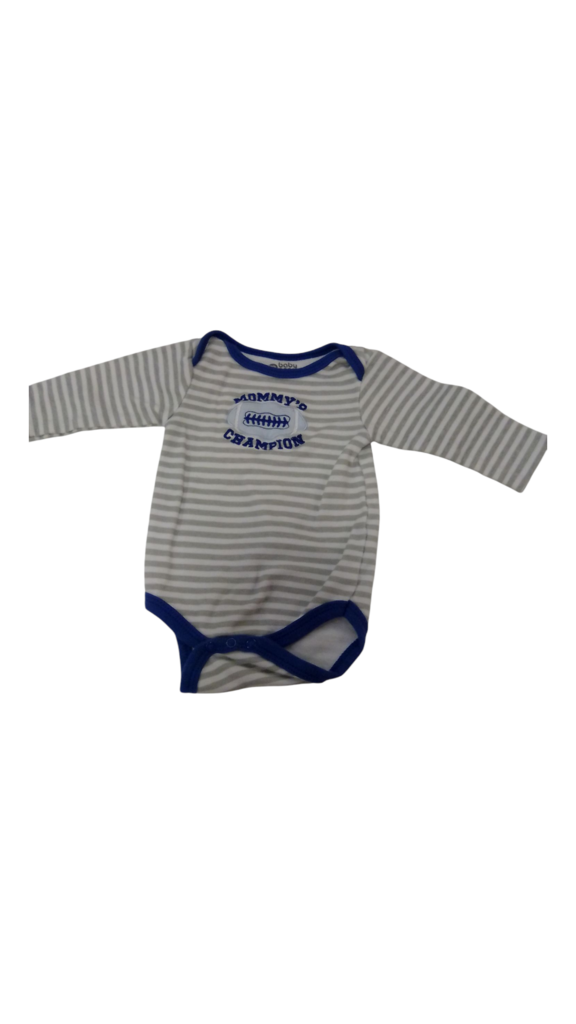 Long Sleeve Onesie:champ, Boy, Size: 3/6m