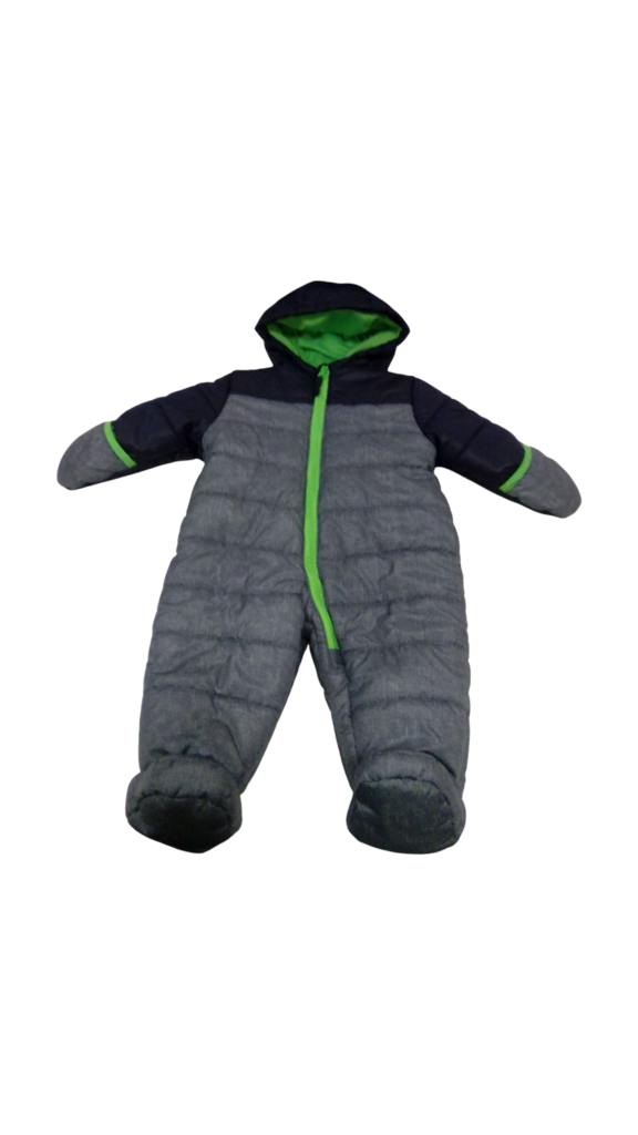 Snow Suit: Blue/Green, Boy, Size: 3/6m
