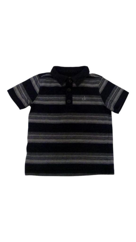 Tshirt: Collar Stripes Bl, Boy, Size: 2t