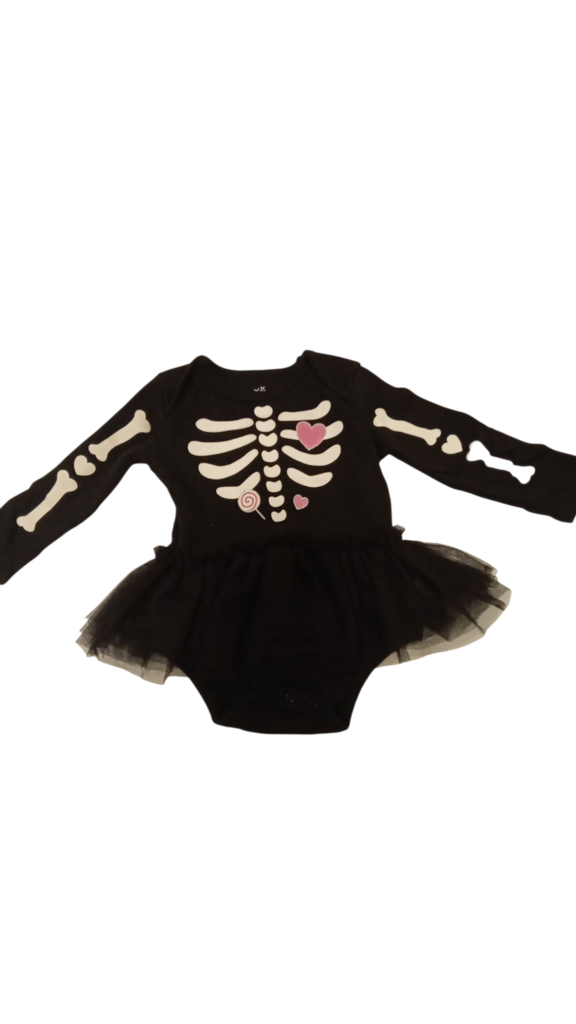 Long Sleeve Onesie:Skelot, Girl, Size: 6/9m