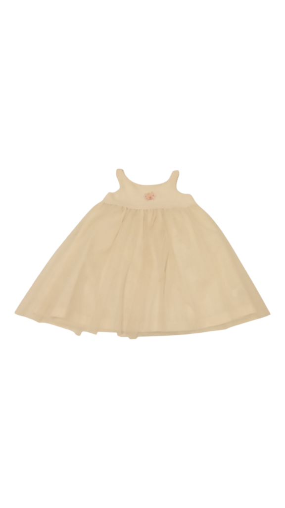 Dress: Cream, Girl, Size: 18/24m