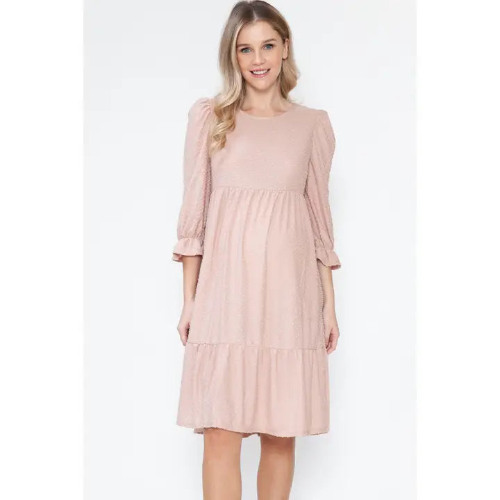 Easter Bubble Swiss Dot Long Spring Dress