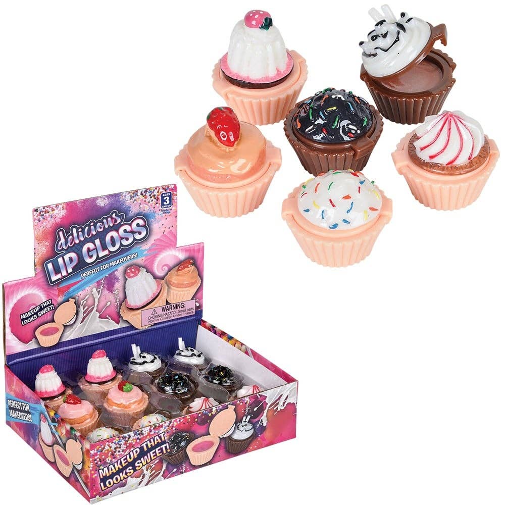 1.25" CUPCAKE LIP GLOSS LLB kids toys
