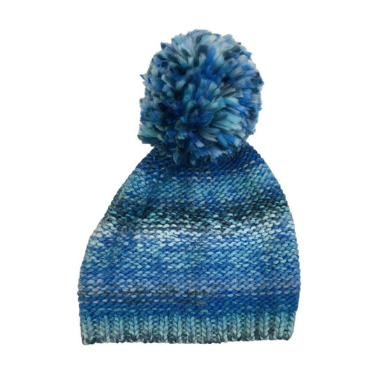 Hat (Blue/Pom Pom), Girl, Size: OSFM
