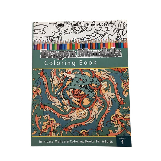 Dragon Mandala Coloring, Book