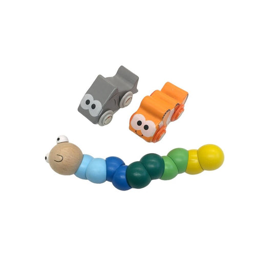 2 Cars & Wood Snake, Toys, Size: -