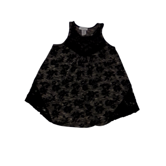 Tank (Black/Flowers), Girl, Size: 10/12