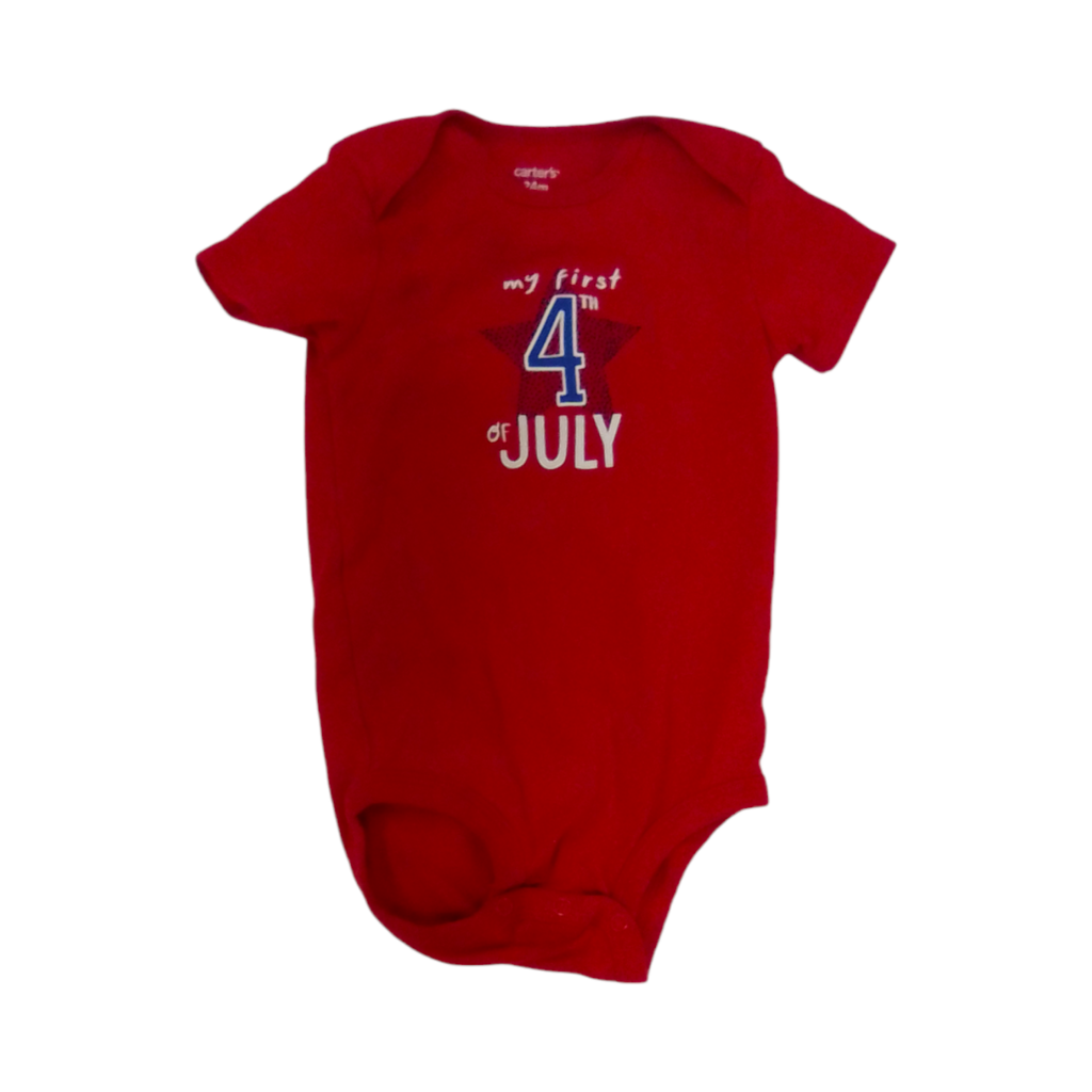 Onesie (Red/4th July), Boy, Size: 24m