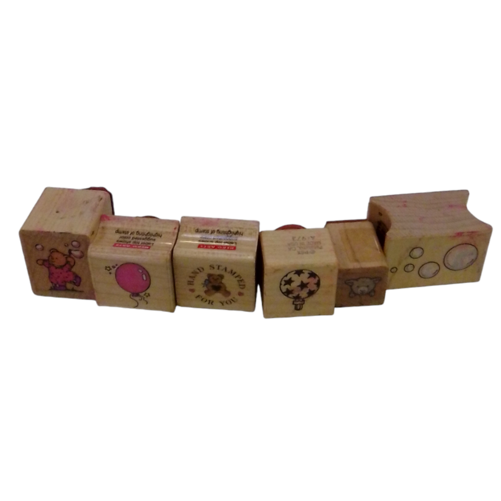 6pc Bear & Bubbles Stamps, Toys
