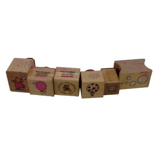 6pc Bear & Bubbles Stamps, Toys