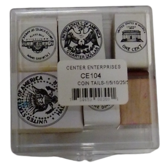 6pc Coin Tails/Flag Stamps, Toys