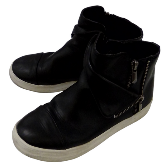 Shoes: Black Boots, Girl, Size: 4