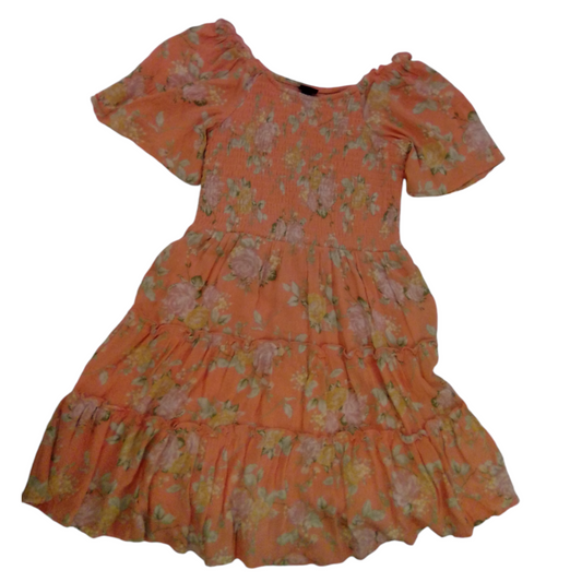 Dress: Orange Flowers, Girl, Size: 10/12