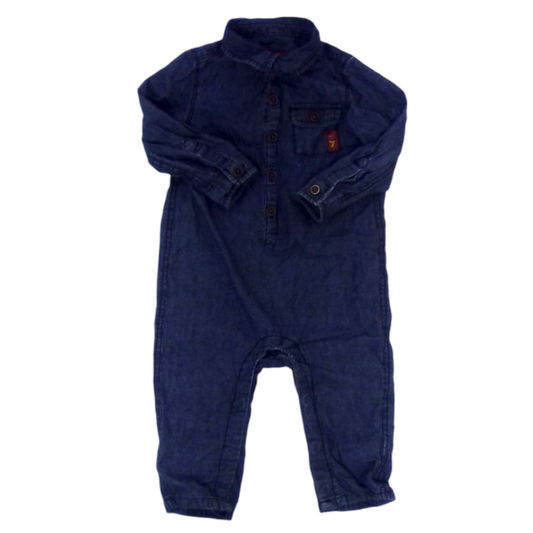 Romper (Denim), Boy, Size: 12m