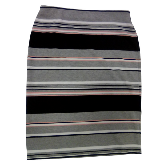Skirt: Stripes Pink/black, Womens, Size: S