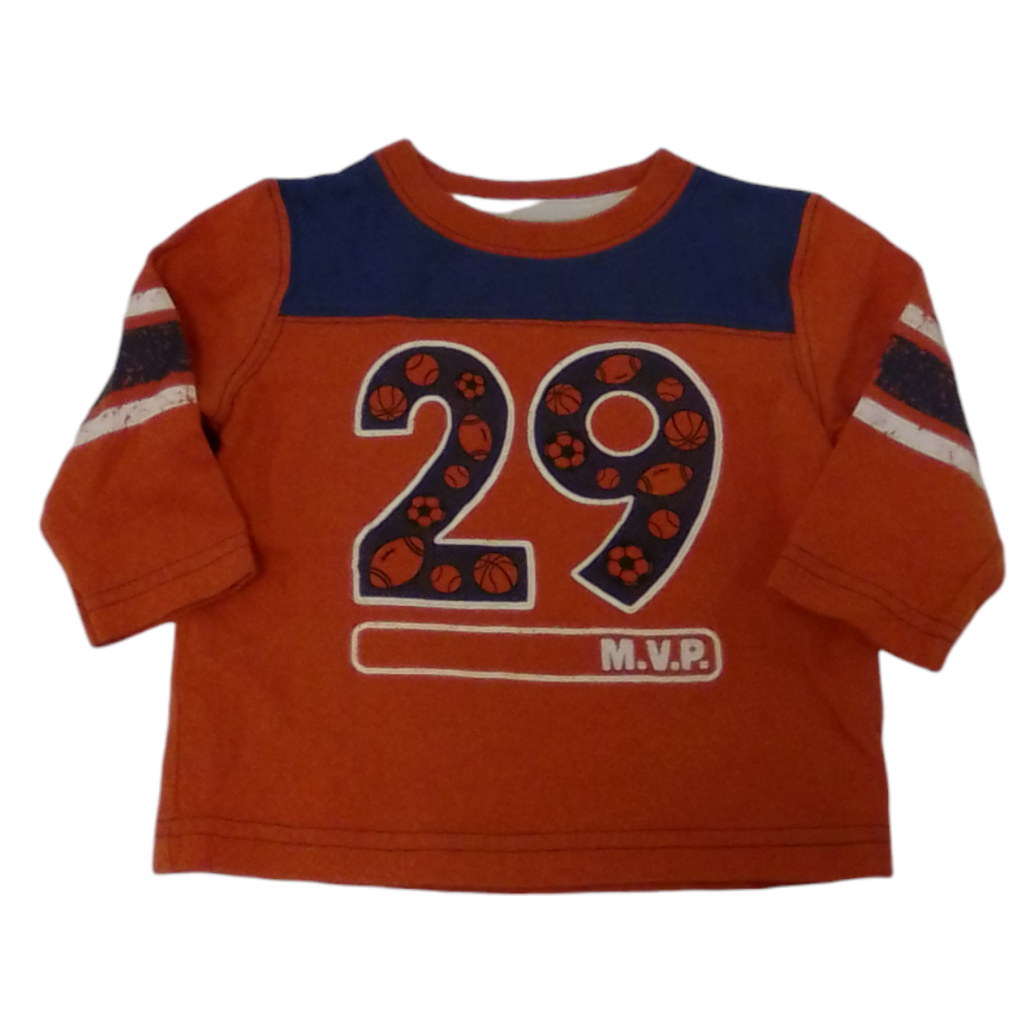 Long Sleeve Shirt: Orange, Boy, Size: 6m
