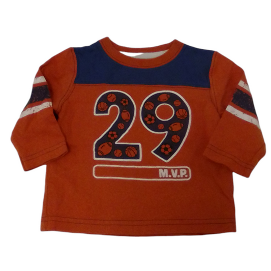 Long Sleeve Shirt: Orange, Boy, Size: 6m