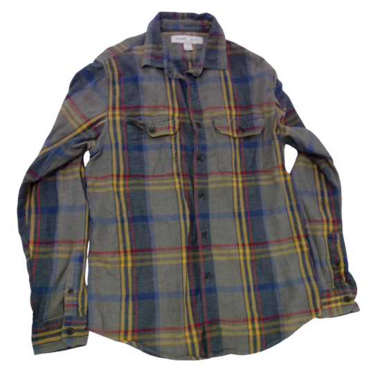 Long Sleeve Shirt: Plaid, Womens, Size: M