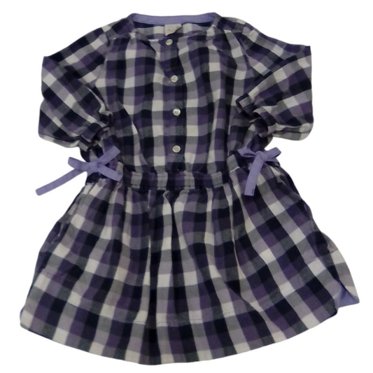 LS Dress: Plaid/purple, Girl, Size: 4t