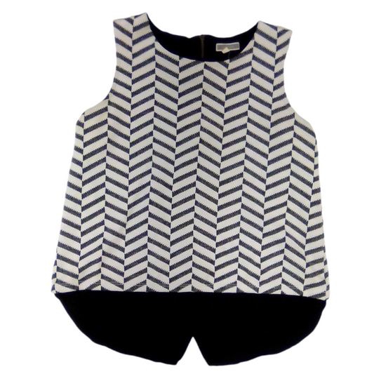 Shirt: Black/white/patter, Womens, Size: M