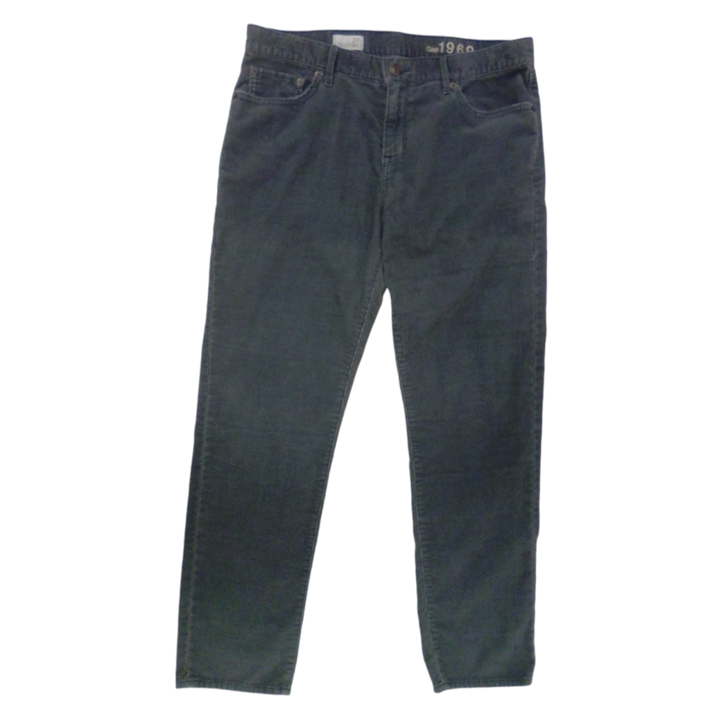 Pants: Blue Corduroy, Womens, Size: M