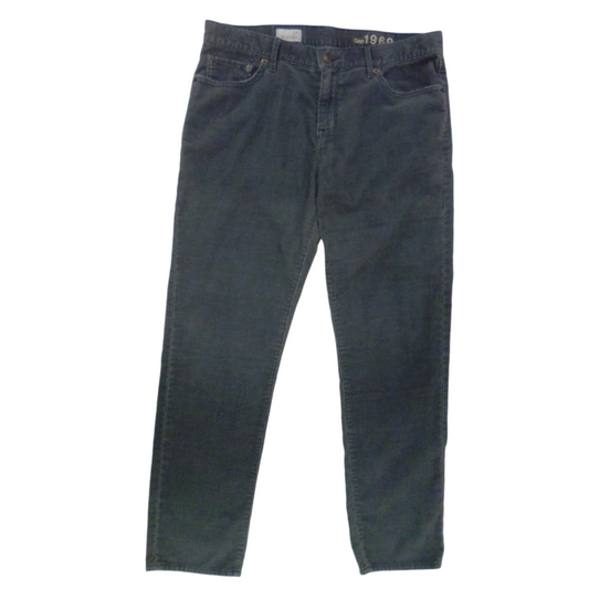 Pants: Blue Corduroy, Womens, Size: M