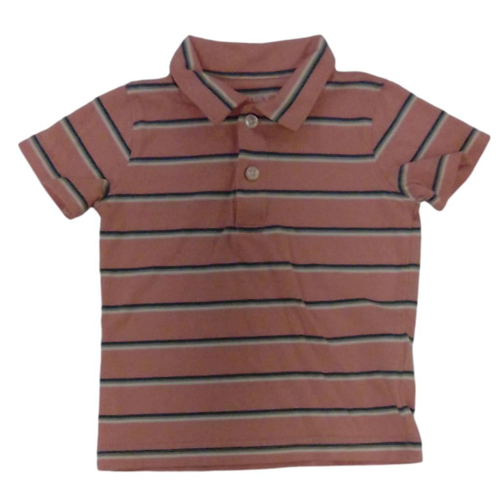 Shirt: Peach/stripes, Boy, Size: 18m