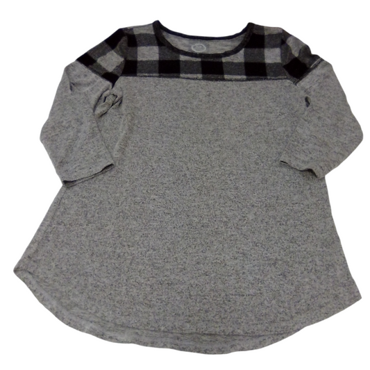 3/4 Sleeve Shirt: Grey, Womens, Size: S