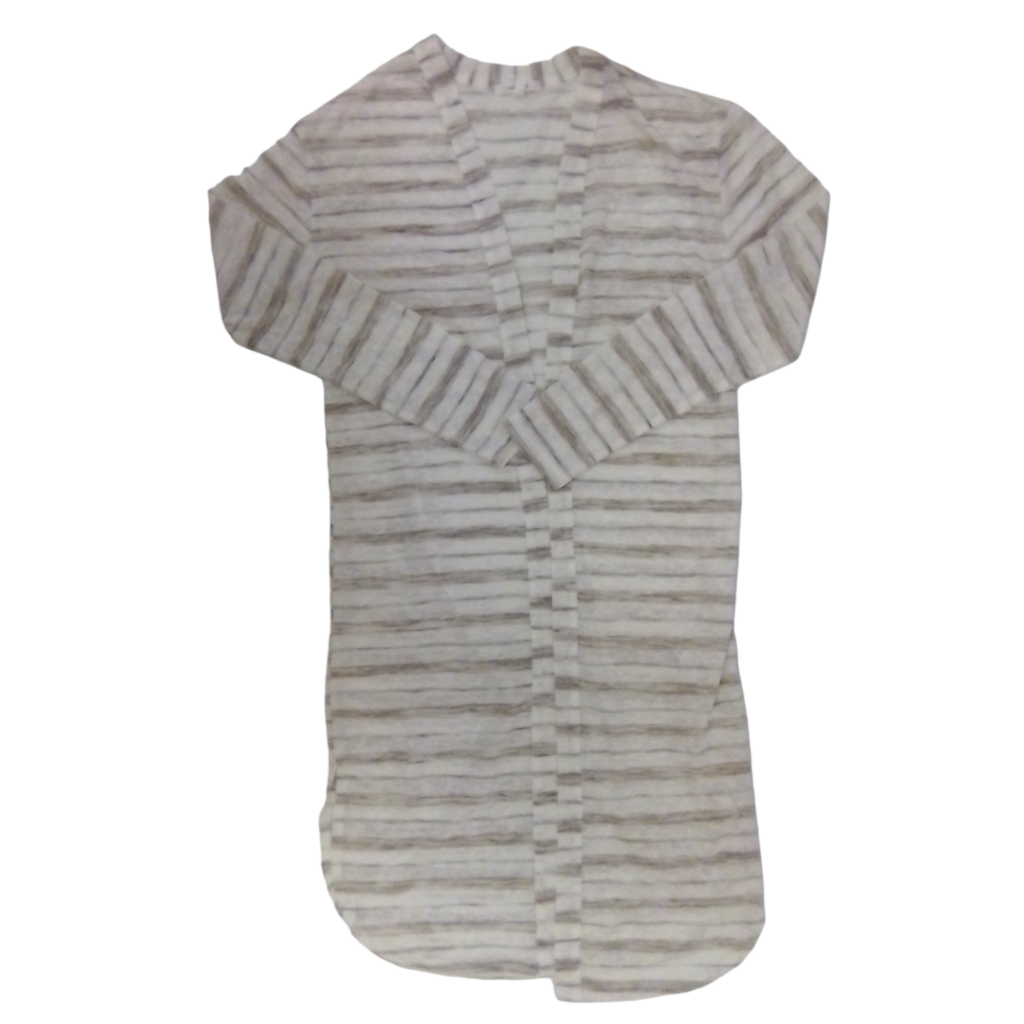 Cardigan:White/Brown, Womens, Size: XS