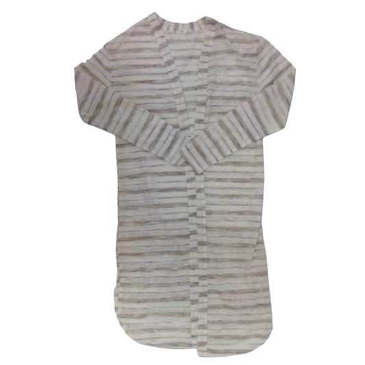 Cardigan:White/Brown, Womens, Size: XS