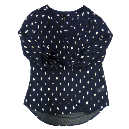 LS Shirt: Blue Sheer/Shells, Womens, Size: S