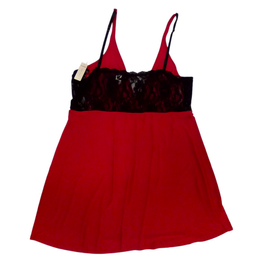 Tank: Red/Lace, Womens, Size: XL