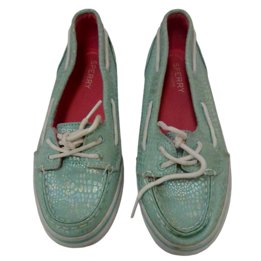 Shoes:teal/silver, Girl, Size: 4
