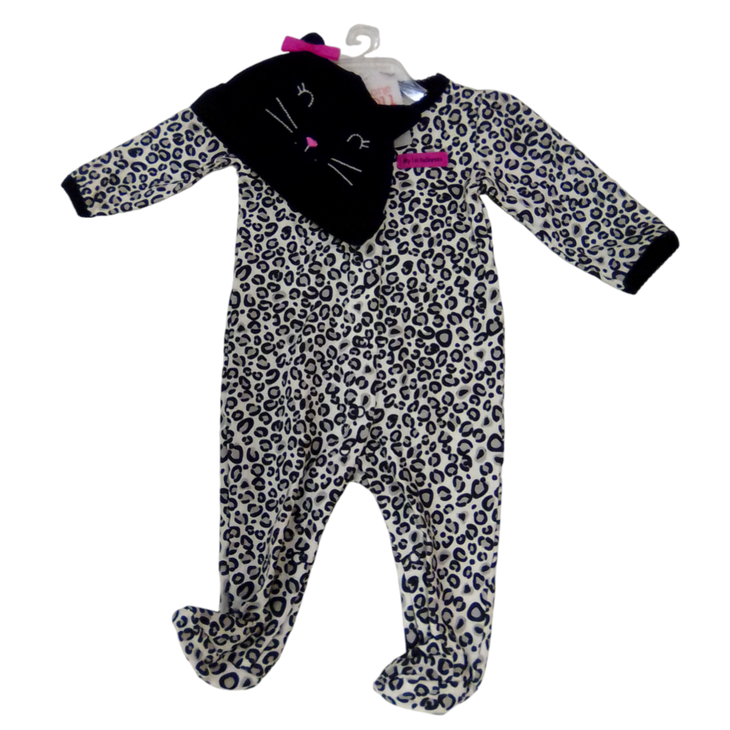 Sleeper With Hat: Leopard, Girl, Size: NB