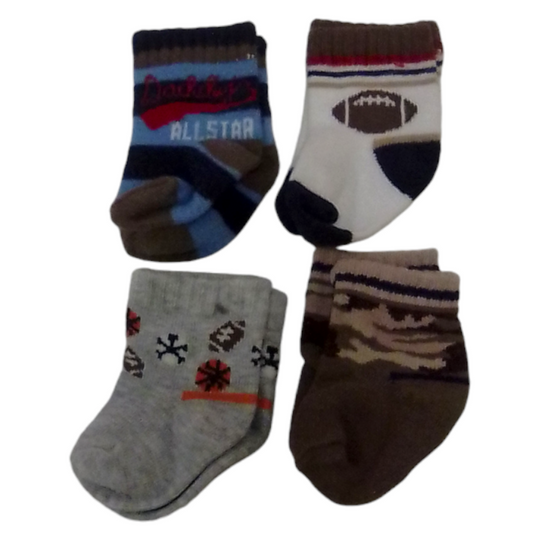 4pc Socks (Sports), Boy, Size: -