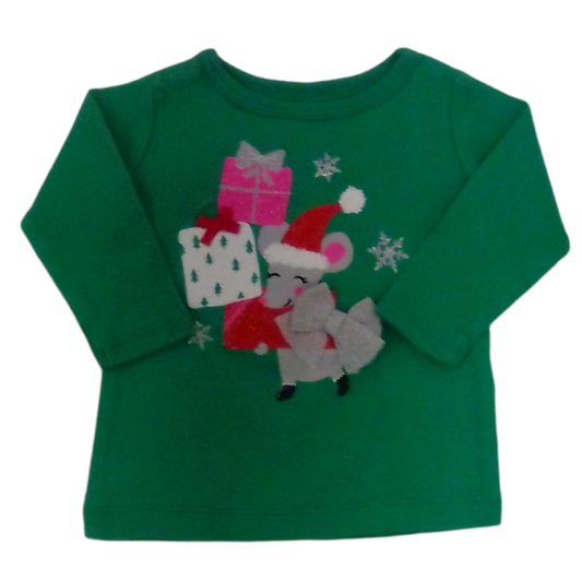 Long Sleeve Shirt (Green), Girl, Size: 3m